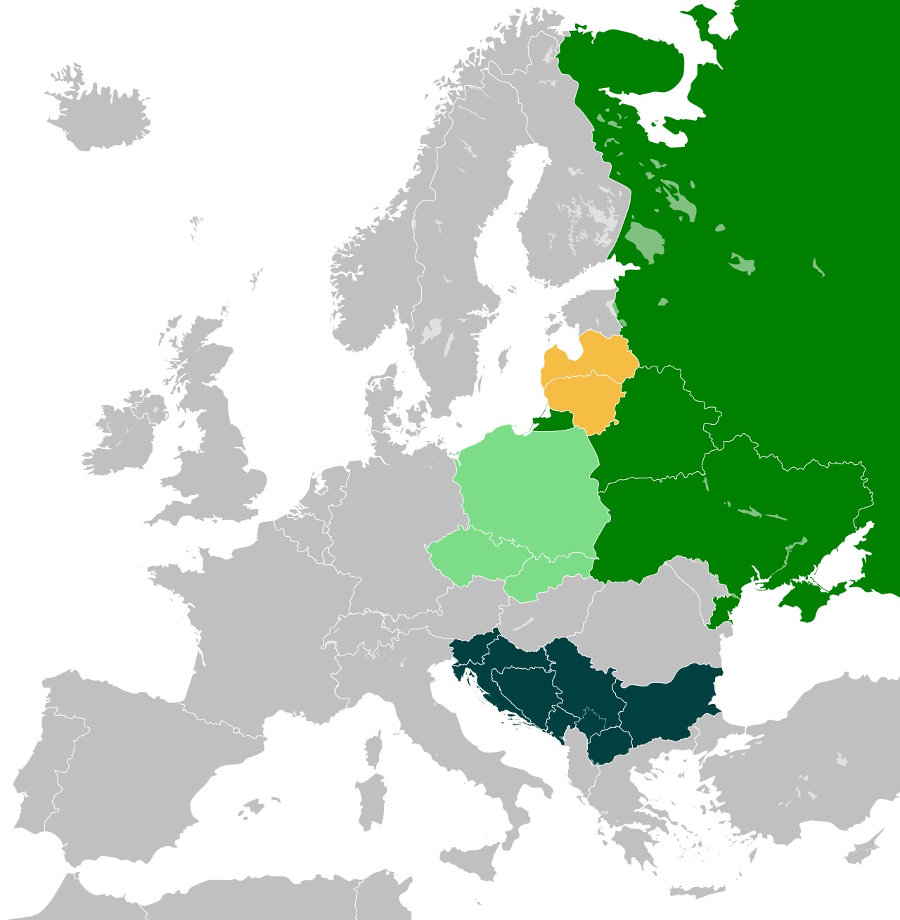 Map of Slavic Countries